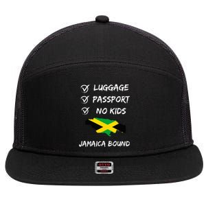 Jamaican Travel Clothing For Your Next Vacation To Jamaica 7 Panel Mesh Trucker Snapback Hat