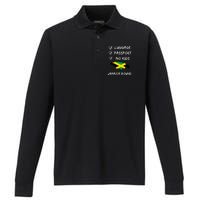 Jamaican Travel Clothing For Your Next Vacation To Jamaica Performance Long Sleeve Polo