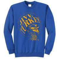 Jive Thanksgiving Cool Turkey Head Retro Silhouette Sweatshirt