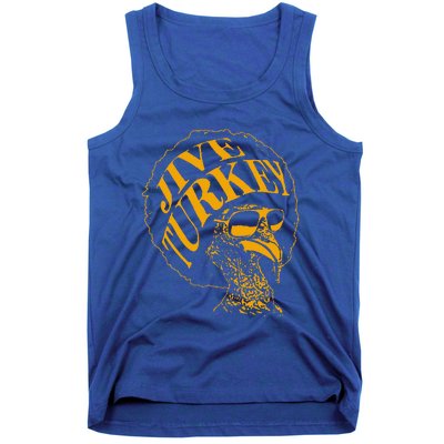 Jive Thanksgiving Cool Turkey Head Retro Silhouette Tank Top