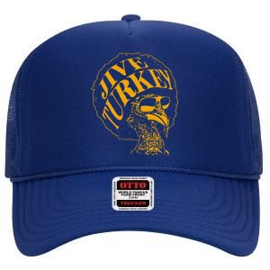 Jive Thanksgiving Cool Turkey Head Retro Silhouette High Crown Mesh Back Trucker Hat