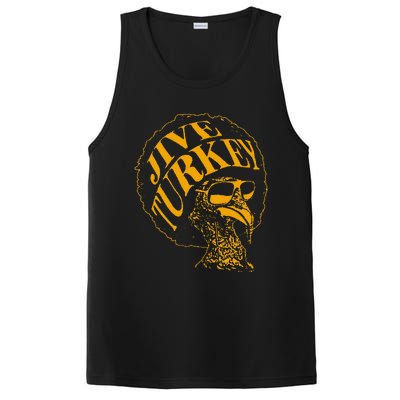 Jive Thanksgiving Cool Turkey Head Retro Silhouette PosiCharge Competitor Tank