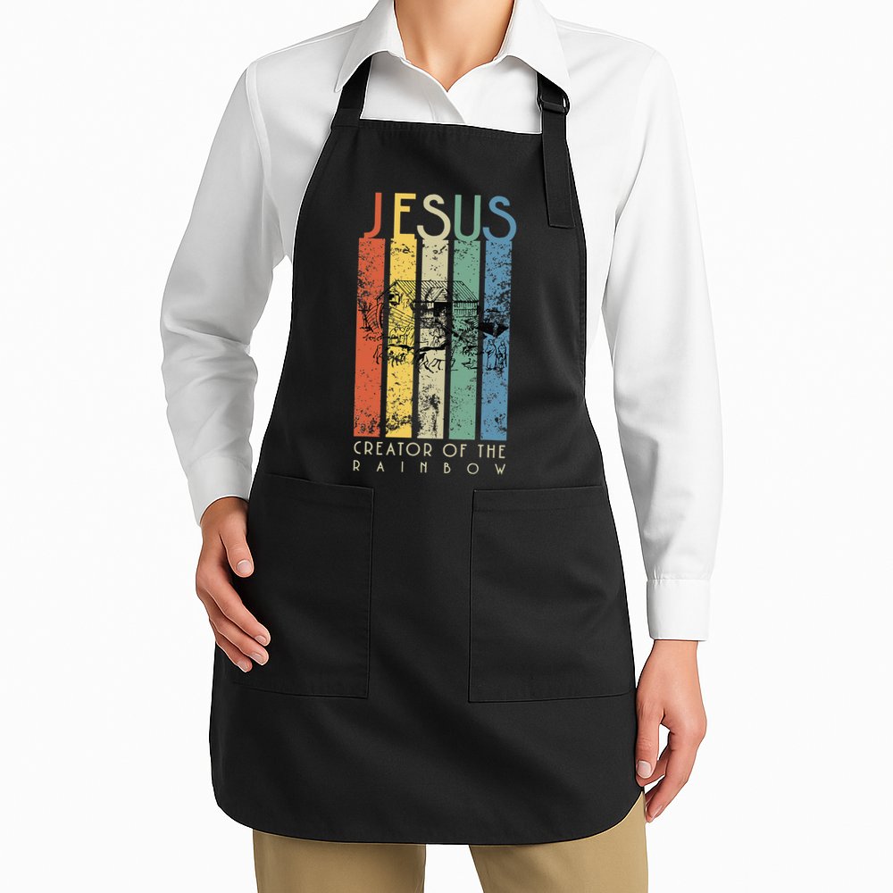 JESUS The Creator Of The Rainbow (Noah And The Ark) Apron