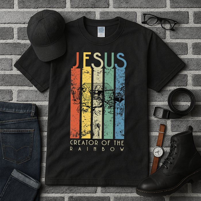 JESUS The Creator Of The Rainbow (Noah And The Ark) Tall T-Shirt