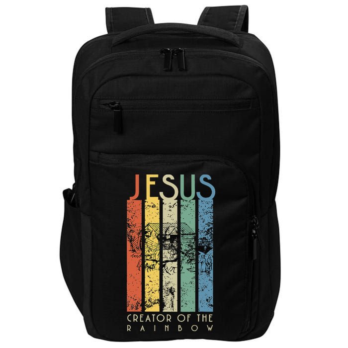 JESUS The Creator Of The Rainbow (Noah And The Ark) Impact Tech Backpack