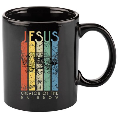 JESUS The Creator Of The Rainbow (Noah And The Ark) 11oz C Handle Ceramic Mug