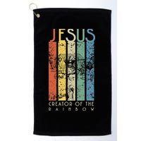 JESUS The Creator Of The Rainbow (Noah And The Ark) Golf Towel