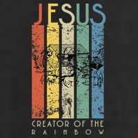 JESUS The Creator Of The Rainbow (Noah And The Ark) Golf Towel
