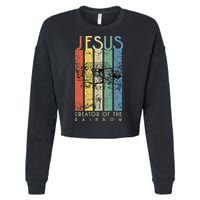 JESUS The Creator Of The Rainbow (Noah And The Ark) Cropped Pullover Crew