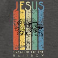 JESUS The Creator Of The Rainbow (Noah And The Ark) Vector Backpack