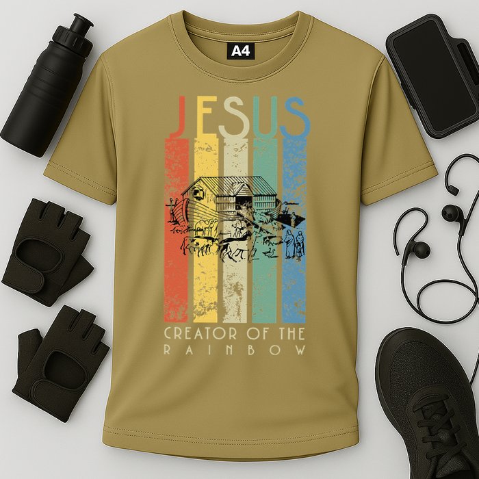 JESUS The Creator Of The Rainbow (Noah And The Ark) Performance Shirt