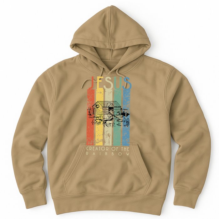 JESUS The Creator Of The Rainbow (Noah And The Ark) Hoodie