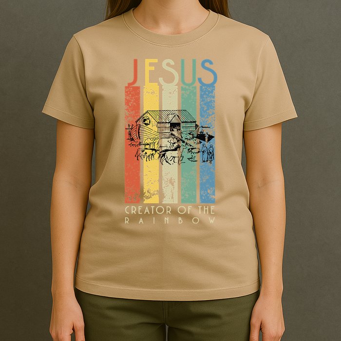 JESUS The Creator Of The Rainbow (Noah And The Ark) T-Shirt