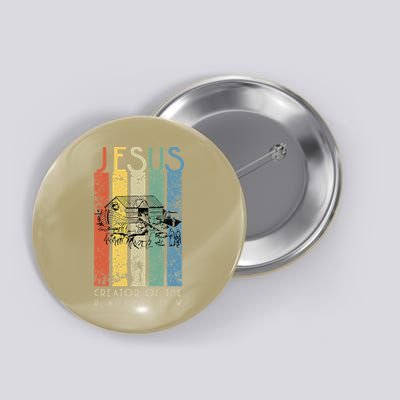JESUS The Creator Of The Rainbow (Noah And The Ark) Button