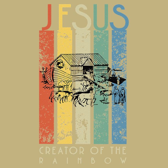 JESUS The Creator Of The Rainbow (Noah And The Ark) Button