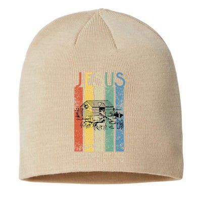 JESUS The Creator Of The Rainbow (Noah And The Ark) Sustainable Beanie