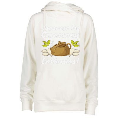 Japanese Tea Ceremony Japan Lover Traditional Matcha Tea Womens Funnel Neck Pullover Hood