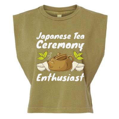 Japanese Tea Ceremony Japan Lover Traditional Matcha Tea Garment-Dyed Women's Muscle Tee