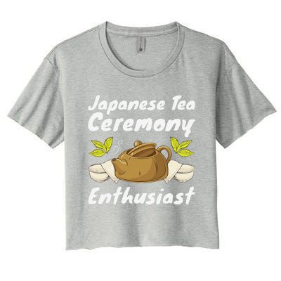 Japanese Tea Ceremony Japan Lover Traditional Matcha Tea Women's Crop Top Tee