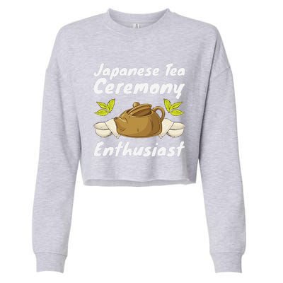 Japanese Tea Ceremony Japan Lover Traditional Matcha Tea Cropped Pullover Crew