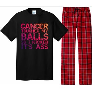 Joke Testicular Cancer Touched My Balls So I Kicked Its Ass Meaningful Gift Pajama Set