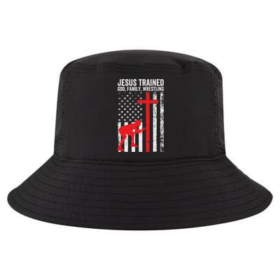 Jesus Trained Christian Wrestler Wrestling Cool Comfort Performance Bucket Hat