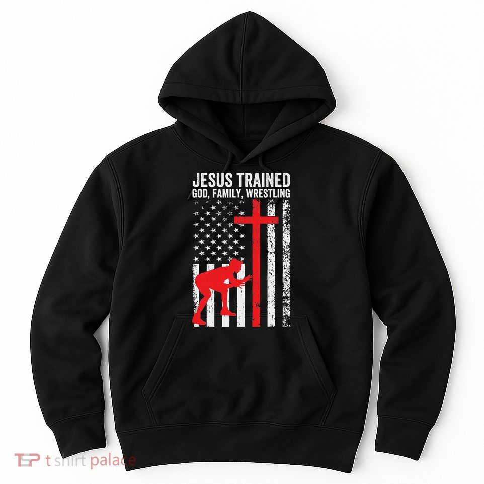 Jesus Trained Christian Wrestler Wrestling Hoodie
