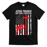 Jesus Trained Christian Wrestler Wrestling T-Shirt
