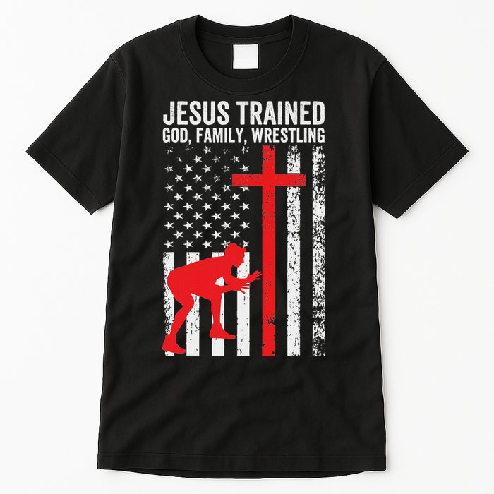 Jesus Trained Christian Wrestler Wrestling Tall T-Shirt