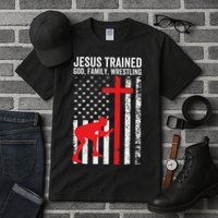 Jesus Trained Christian Wrestler Wrestling Tall T-Shirt