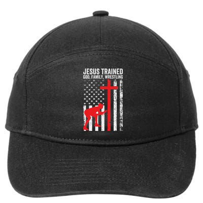 Jesus Trained Christian Wrestler Wrestling 7-Panel Snapback Hat