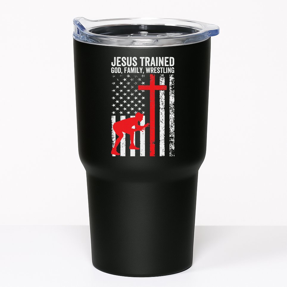 Jesus Trained Christian Wrestler Wrestling Tumbler