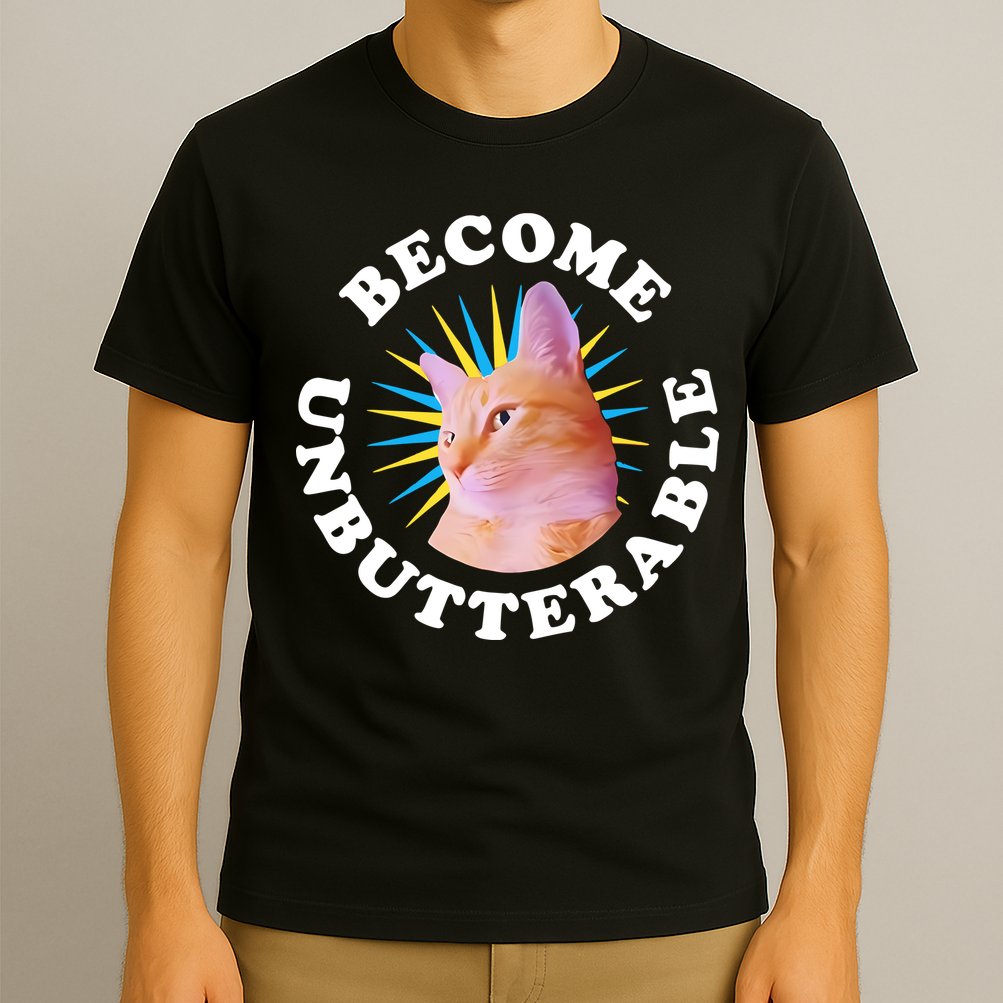 Jorts The Cat – Become Unbutterable T-Shirt