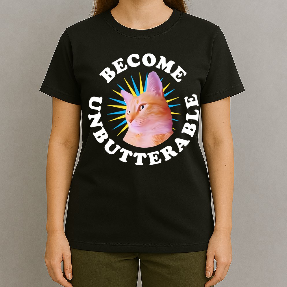 Jorts The Cat – Become Unbutterable T-Shirt