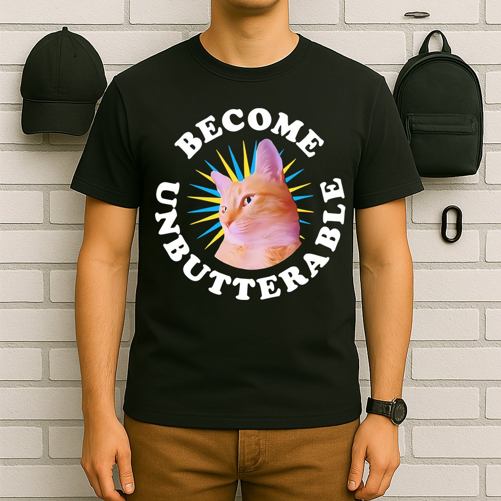 Jorts The Cat – Become Unbutterable T-Shirt