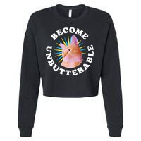 Jorts The Cat – Become Unbutterable Cropped Pullover Crew
