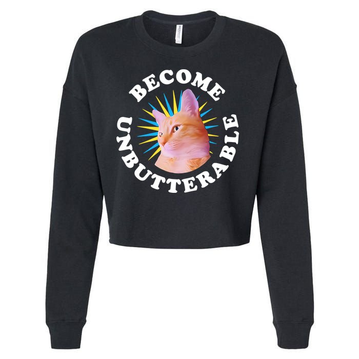 Jorts The Cat – Become Unbutterable Cropped Pullover Crew