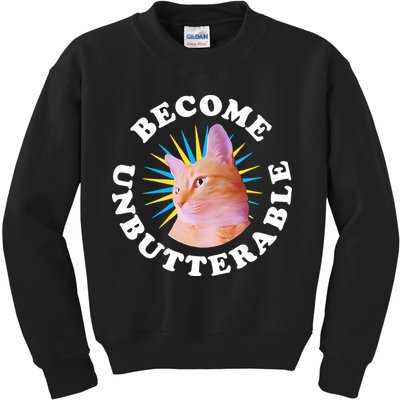 Jorts The Cat – Become Unbutterable Kids Sweatshirt