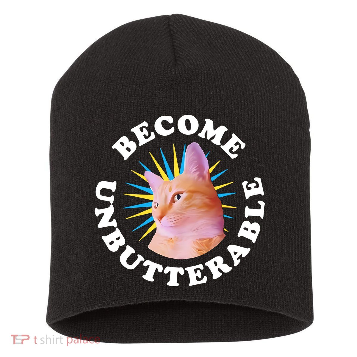 Jorts The Cat – Become Unbutterable Short Acrylic Beanie