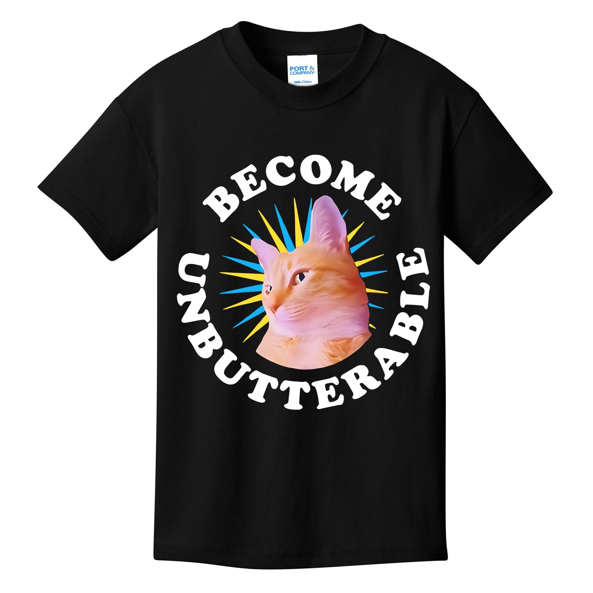 Jorts The Cat – Become Unbutterable Kids T-Shirt
