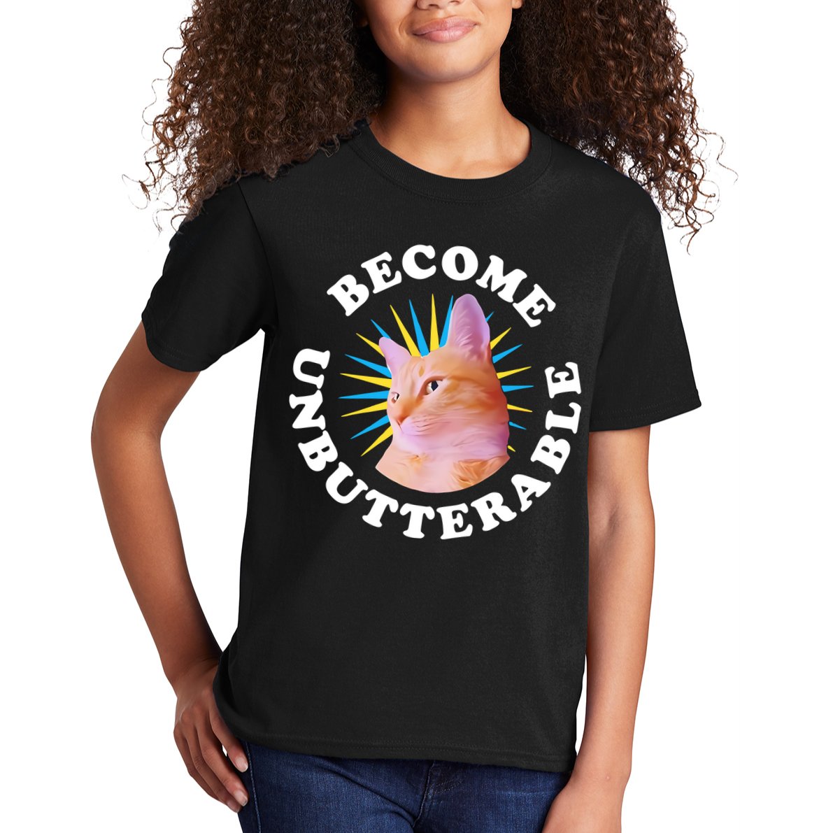 Jorts The Cat – Become Unbutterable Kids T-Shirt