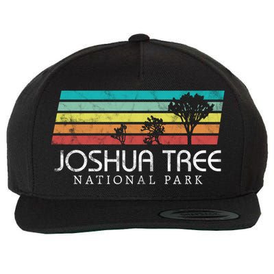 Joshua Tree California Desert Vintage Retro Outdoors Camping Great Gift Wool Snapback Cap