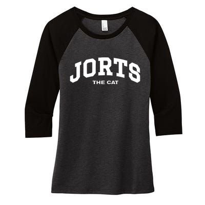 Jorts The Cat Women's Tri-Blend 3/4-Sleeve Raglan Shirt