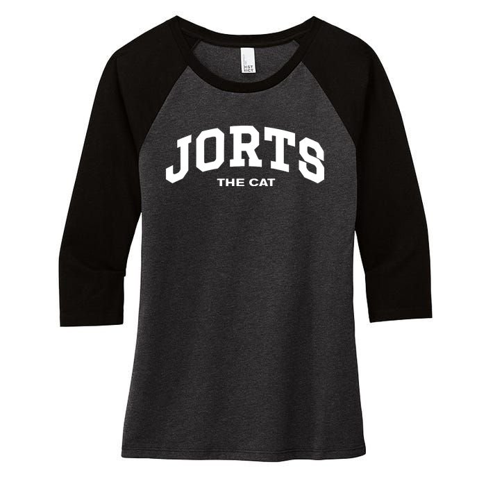 Jorts The Cat Women's Tri-Blend 3/4-Sleeve Raglan Shirt