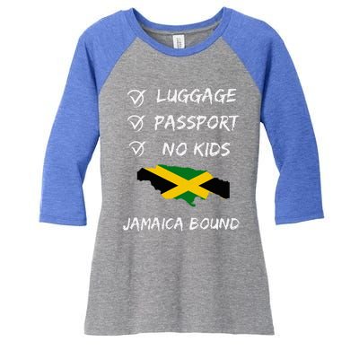 Jamaican Travel Clothing For Your Next Vacation To Jamaica Women's Tri-Blend 3/4-Sleeve Raglan Shirt