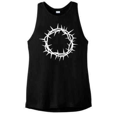 Jesus Thorn Crown Ladies PosiCharge Tri-Blend Wicking Tank