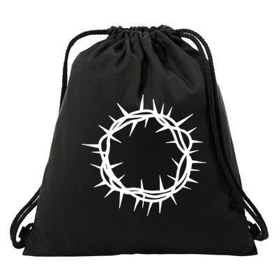 Jesus Thorn Crown Drawstring Bag