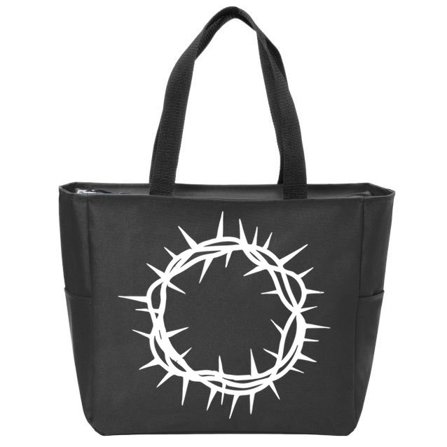 Jesus Thorn Crown Zip Tote Bag