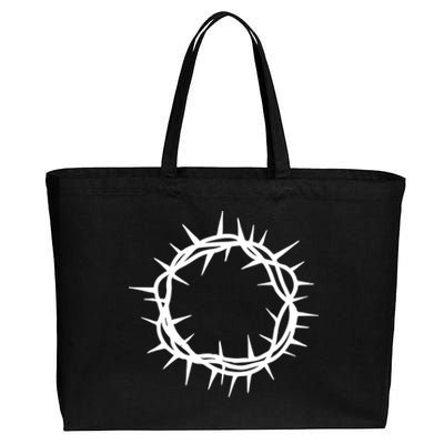 Jesus Thorn Crown Cotton Canvas Jumbo Tote