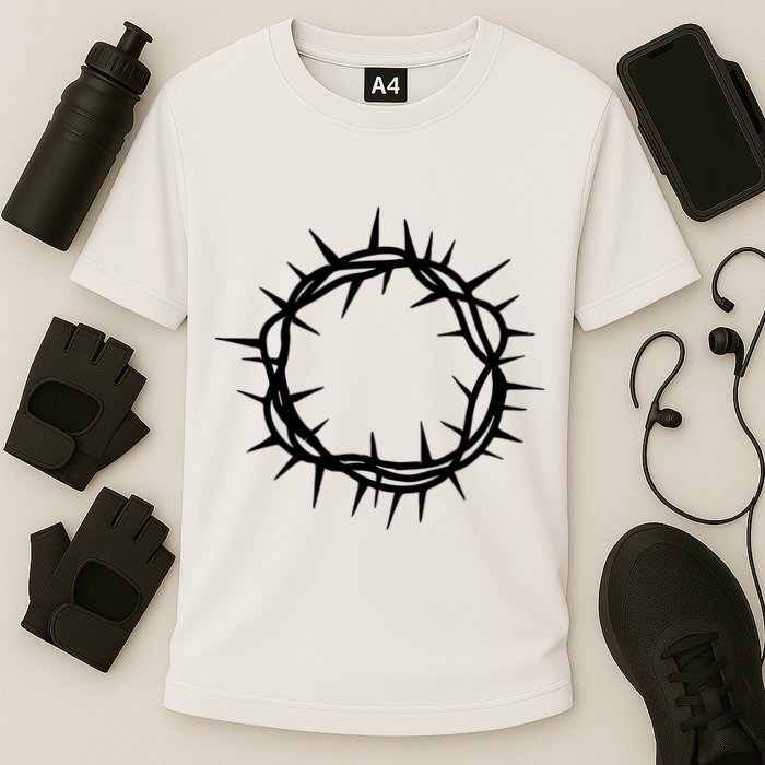 Jesus Thorn Crown Cooling Performance Crew T-Shirt